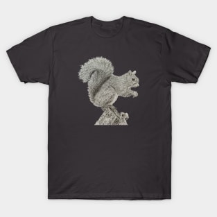 Dotwork Squirrel Art Print T-Shirt